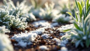 Dit gratis materiaal op de grond voorkomt onkruid en keiharde aarde deze winter