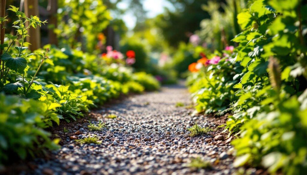 Een eenvoudige keukentruc die je tuinpaden stroef maakt zonder je planten te doden