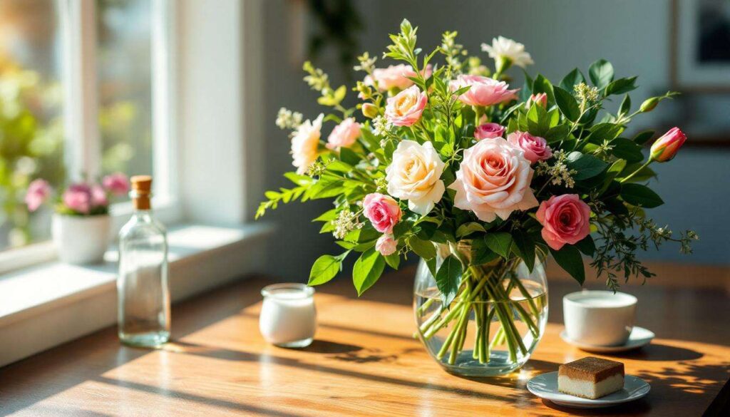 Als u wilt dat uw snijbloemen langer staan, voeg dan een klein beetje wodka en suiker toe aan het water in de vaas om bacteriën te remmen